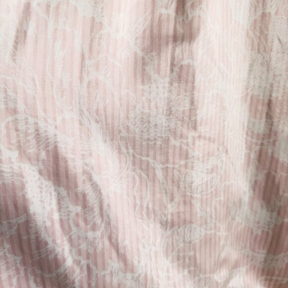 Oscar De la Renta Pink White Nightgown Long Sleeve M - Picture 11 of 11